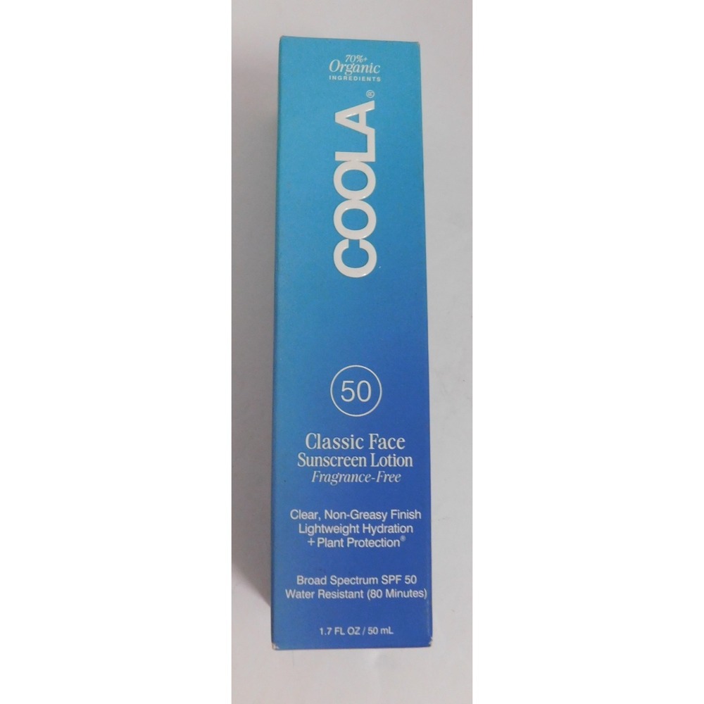 COOLA Classic Face Sunscreen SPF 50 Fragrance Free- 1.7 Fl Oz -SEALED NEW